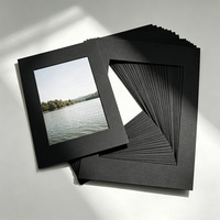 Passe-partout sans acide 1,0-2,0 mm à âme noire, biseauté, pour encadrement photo et œuvres d'art, taille personnalisée, emballage inclus