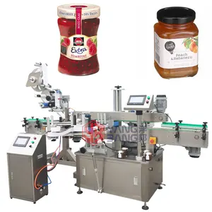 Automatische Aardbeienjam Etikettering Machine Zelfklevende Fles Etikettering Machine Voor Vullen Productielijn