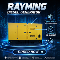 Groupe électrogène diesel silencieux 150 kVA avec panneau ATS à démarrage automatique 50/60 Hz 1800 tr/min Châssis ouvert