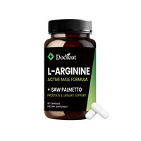 Capsules L-Arginine Formule Active Homme 60 gélules Palmier Nain Zinc Sélénium Vitamine C D3 Soutien Quotidien Prostate et Voies Urinaires OEM