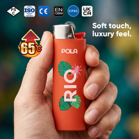 Briquet jetable classique INMETRO - Cadeaux d'affaires, briquet en plastique doux au toucher avec 3 000 allumages, vente en gros au Brésil