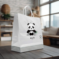 Schwarze Matte Papiertüte mit Individuellem Logo in Goldfolie für Herrenparfüm, Kleine Quadratische Tasche mit Griffen in Öko-Qualität