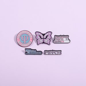 Broches médicos de color dorado y plateado personalizados, insignias de solapa de salud mental, con símbolo de <span class=keywords><strong>psicologia</strong></span>, esmalte suave - Product Image 3