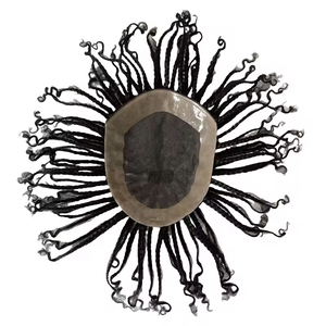 อินเดียเวียดนามดิบผมเทียมวิกผมเชื่อมโมโนด้านบน NPU รอบกล่องถักวิกผมสําหรับผู้ชายสีดํา <span class=keywords><strong>topper</strong></span> ชิ้น - Product Image 3