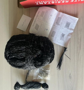 Jaring Kucing Hitam yang Diperkuat dengan Kawat Baja Anti-gigitan, Jaring Pengaman Hewan Peliharaan, Jaring Pelindung Balkon Kucing dengan Kotak Warna - Product Image 2