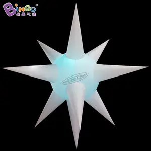 厂家直销个性化巨型充气灯彩色发光二极管星星照明气球广告派对装饰充气