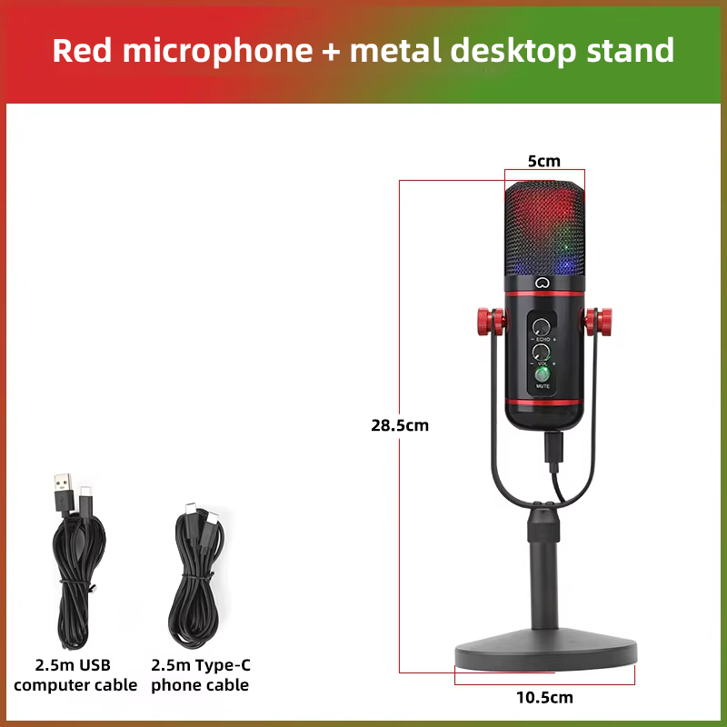 Microphone red ring metal disc holder