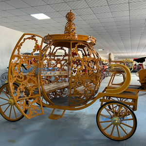 Carruajes Reales Más Populares, Carruaje Eléctrico sin Caballos de Cenicienta, Carroza de 4 Ruedas para Paseos Turísticos de Princesas en Oferta - Product Image 3