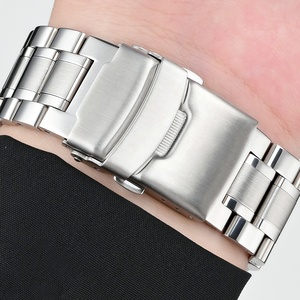 <span class=keywords><strong>Bracelet</strong></span> de montre en <span class=keywords><strong>acier</strong></span> inoxydable adapté à Longines pour <span class=keywords><strong>Seiko</strong></span> <span class=keywords><strong>Bracelet</strong></span> à maillons perlés 5 pièces avec boucle déployante <span class=keywords><strong>Bracelet</strong></span> de montre <span class=keywords><strong>22mm</strong></span> - Product Image 6