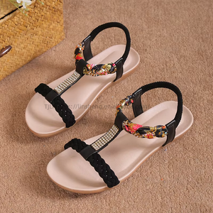 Nouvelles sandales plates pour femmes, tendance estivale, chaussures de plage, bout en acier, cuir résistant, plateforme en caoutchouc avec coussin d'air - Product Image 3