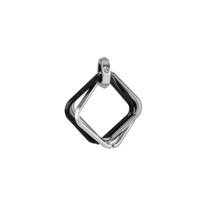 Pendentif carré géométrique en alliage à trois anneaux pour la fabrication de colliers, accessoires de bijoux DIY, composant en métal plaqué - Product Image 5