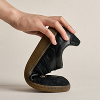 Chaussures décontractées vintage pour hommes, style de marque de créateur, en cuir de cheval lavé, semelle souple et légère, faites à la main, effet vieilli, vente en gros