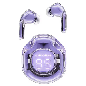 Tai nghe không dây Bluetooth mini chơi game rảnh tay AIR39 <span class=keywords><strong>Air</strong></span> 39, vỏ trong suốt thời trang, màn hình LED kỹ thuật số, kiểu dáng tinh thể - Product Image 1