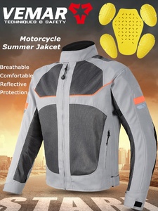 Giacca da Moto Estiva Vemar da Uomo, Giubbotto Motocross, Giacca da Motociclista Protettiva, Cappotto da Corsa Riflettente in Oxford - Product Image 2