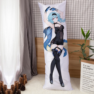 Vente en gros impression personnalisée Sublimation Anime dessin animé Dakimakura corps taie d'oreiller <span class=keywords><strong>Genshin</strong></span> <span class=keywords><strong>Impact</strong></span> <span class=keywords><strong>Eula</strong></span> hôtel maison literie bas quantité minimale de commande - Product Image 1