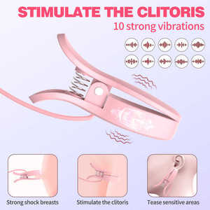 Elektrik meme kelepçe meme titreşimli masaj aleti artırıcı esaret yetişkin seks oyuncakları kadınlar için çiftler kadın bekaret teşvik - Product Image 3