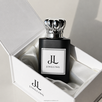 Flacon de parfum en verre noir mat de qualité supérieure 30 ml 50 ml 100 ml, logo personnalisé, emballage de luxe pour parfum, cosmétique exclusif avec boîte