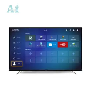 Merek Tiongkok 100 inci 4K LCD TV pintar layar lebar kaca antigores besar WiFi memungkinkan tampilan HD lampu belakang LED bukan televisi QLED