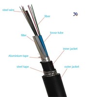 Kabel Serat Optik Berlapis Baja Bergelombang GYTA33/GYTA53 untuk Luar Ruangan G652D/G657A1/G657A2 12/24/48 Core Stranded Conductor