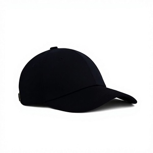 <b>Black</b> 6-Panel <b>Baseball</b> <b>Cap</b> Adjustable Fitted Unisex Casual Hat for Adults Solid Color Four Seasons Wear - Product Image 1