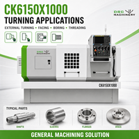 Torno CNC de Cama Plana CK6150, 500mm de Diámetro de Torneado, Económico, con Torreta de 4 Estaciones y Velocidad Variable Continua (VFD)