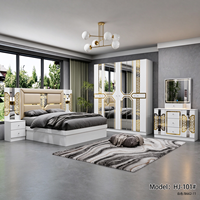 Ensemble de meubles de chambre à coucher au design moderne, ensemble complet pour chambre, comprenant armoire, table de chevet et coiffeuse, vente en gros directe usine