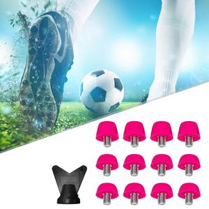 12x stivali da calcio rosso rosa borchie per allenamento sportivo Indoor Outdoor scarpe da ginnastica - Product Image 6