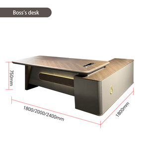 Escritorio Ejecutivo Liyu de Lujo Ligero con Estante, Escritorio de Oficina Moderno y Sencillo para Gerente <span class=keywords><strong>General</strong></span>, Escritorio de Trabajo para Gerente de Oficina - Product Image 6