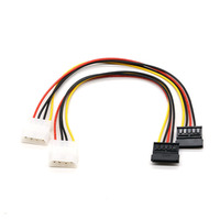 Cable Adaptador Molex PH5.08mm de 4 Pines a SATA para Uso Electrónico en Computadoras, Conductor de Cobre Estañado, Aislamiento de PVC
