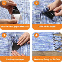 Fixations adhésives pour coins de tapis, anti-roulement, formes personnalisées et emballage à marque privée