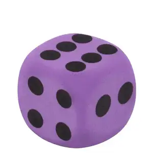 Stampati personalizzati fai da te grandi dadi giganti eva pallina antistress super squishy in schiuma vuota cube in morbida schiuma fornitori di dadi da gioco educativi