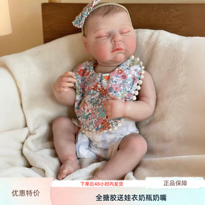ตุ๊กตาเด็กเกิดใหม่ OtardDolls ขนาด 49 ซม. ทำจากซิลิโคนเหมือนจริง ผิวทาสีด้วยมือ สำหรับเด็กผู้หญิง พร้อมชุดลายดอกไม้ - Product Image 5