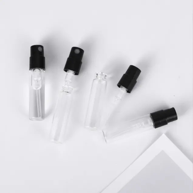 Botol semprot Bayon, 2ml 2.5ml Pak uji coba kaca Parfum jepret sampel botol semprot isi ulang Parfum kaca