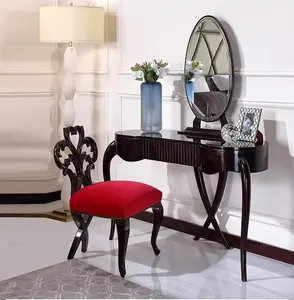 <span class=keywords><strong>Commode</strong></span> pour chambre à coucher en bois <span class=keywords><strong>massif</strong></span> de couleur personnalisée avec miroir de maquillage au design moderne combinaison pour habillage d'hôtel - Product Image 1