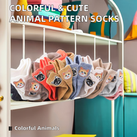 Chaussettes en coton pour femmes Motif animal mignon Durable Anti-bactérien Cheville Corps Gratuit Nouveauté Bas Manchette Logo