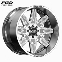 Jantes forgées FGD 22 26 28 pouces à déport négatif, face usinée, 8x170 8x180, jantes en alliage forgé 28*16 pour camions lourds GMC Ford