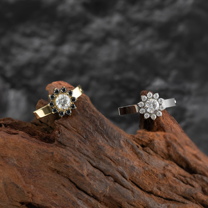 เครื่องประดับเจาะสะดือแบบคลิกเกอร์ ไทเทเนียมรูปดอกไม้ ประดับเพชร CZ สำหรับผู้หญิง แบบโค้ง - Product Image 5