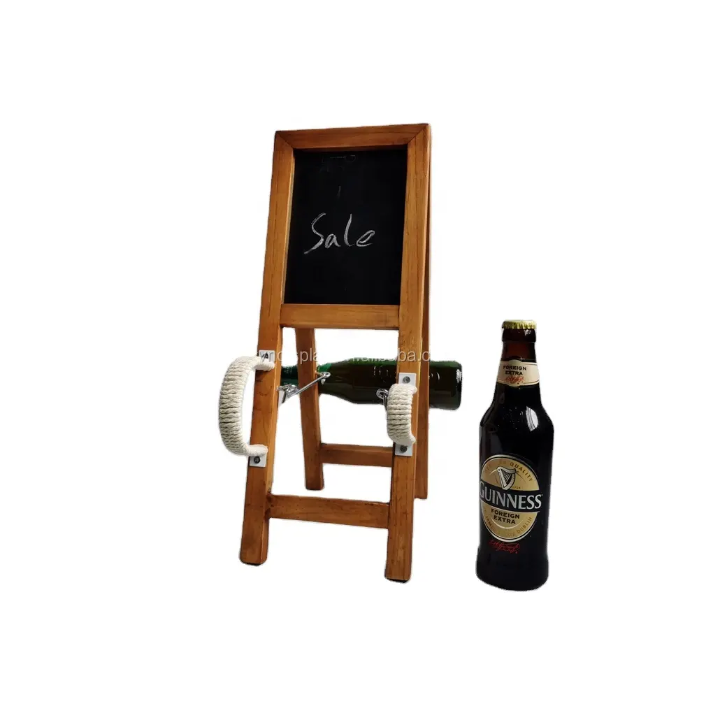Özel sayaç bir tabela çerçevesi, 250ml şişe tutucu fiyat etiketi, kara tahta, antika ahşap menü fiyat standı