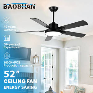 Ventilateur de plafond LED décoratif de haute qualité pour salon, 52 pouces, avec télécommande, F5671C-52, lampe de ventilateur de plafond F56 - Product Image 1