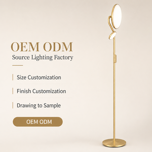 Modern LED Floor Lamp Brushed Metal Standing <b>Light</b> with Dual <b>Light</b> Head Adjustable Reading Lamp for Bedroom Living Room Hotel - Product Image 6