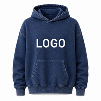 Sweat à capuche vintage surdimensionné pour homme, pull 100% coton avec broderie et impression en relief, streetwear
