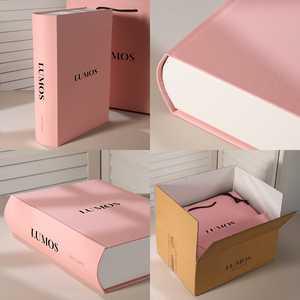 <b>Book</b> Shaped Eco-Friendly Recycled Materials Cosmetic Packaging <b>Box</b> with Magnetic Closure for Facial Cleanser Skin Care Essence - Product Image 2