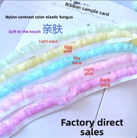 Ruban plat 5980/15 cm en nylon pur, dentelle élastiquée colorée à volants en stock ; Accessoire DIY pour vêtements de poupée