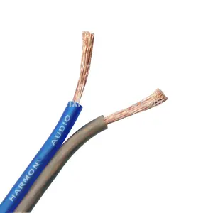 灵活的0.23平方毫米2芯扁平PVC音频铜扬声器电缆