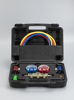 Kit d'outils de réfrigération HVAC Hongsen HS-S36F-1234 avec manomètre double, tuyaux et raccords rapides