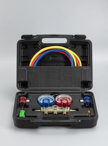 Hongsen HS-S36F-1234 Kit di strumenti di refrigerazione HVAC con collettore doppio calibro con tubi e accoppiatori rapidi - Product Image 2