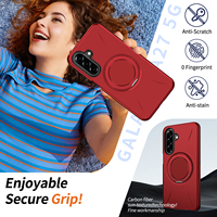 Funda Protectora para Teléfono con Soporte Magnético para Coche, Diseño Personalizado, Carcasa Resistente de TPU y PC para Samsung Galaxy A27 A17 A37 A57