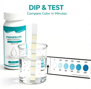 Bandelettes de test de <span class=keywords><strong>phosphate</strong></span> Vansful 0-1000 PPB, kit professionnel d'analyse de la qualité de l'eau, 50 bandelettes, résultats rapides pour aquarium, <span class=keywords><strong>piscine</strong></span>, spa, OEM - Product Image 5