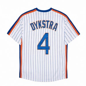 Jersey Baseball Pria Gaya Vintage Jahitan Klasik 1 Mookie Wilson 4 Lenny Dykstra 16 Gooden 18 Darryl Strawberry 31 PIAZZA S-3XL - Product Image 3