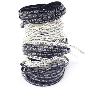 Cordoncino in Pelle da 5MM con Lettere Stampate, Collana Sottile Fatta a Mano, Cintura Bianca e Nera, Accessori per Borse - Product Image 2